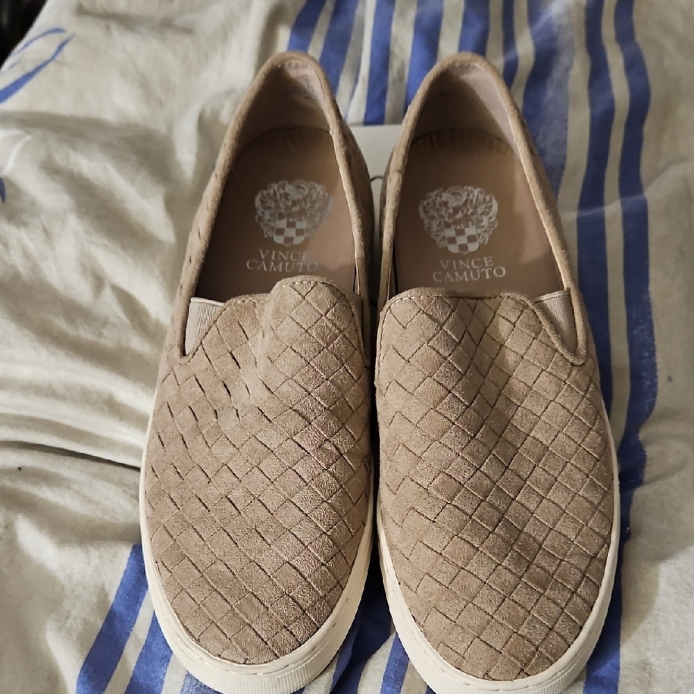 Vince Camuto Tan Slip-On Shoes